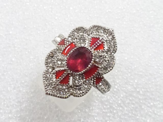 COLORED STONE FASHION RING / JP SIZE 18